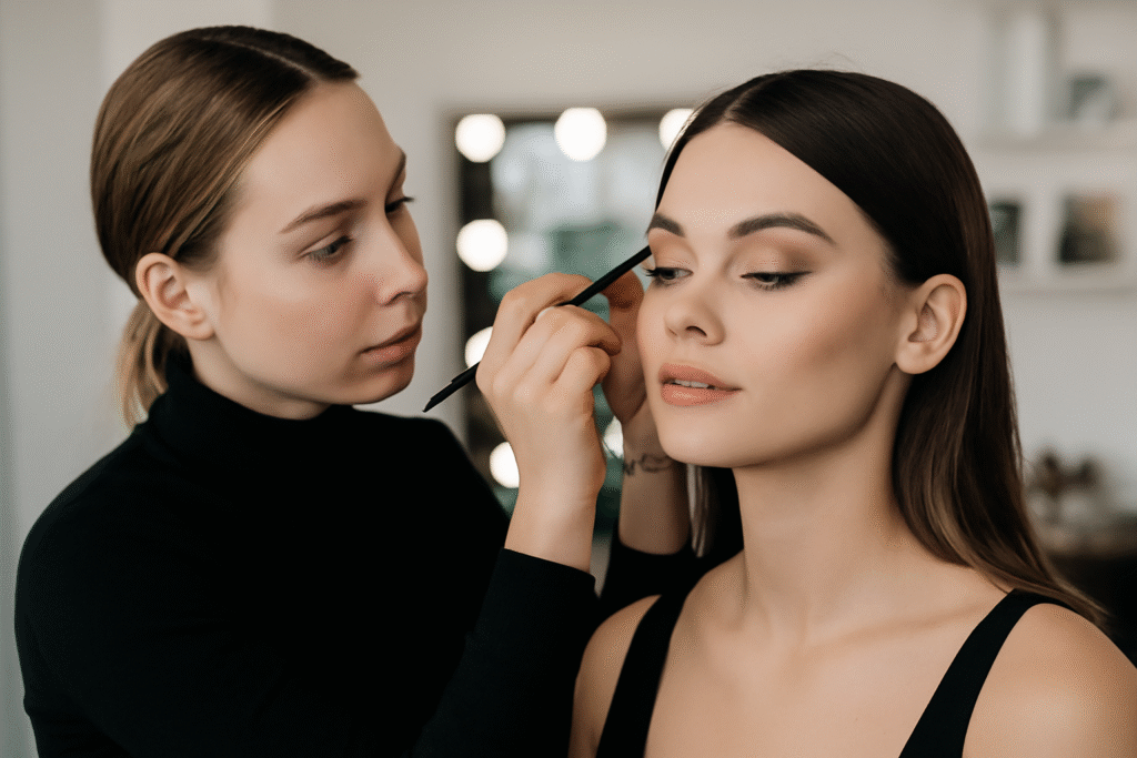 Professional eyebrow setting for a clean and defined look